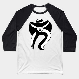 Black and white melanin slay queen Baseball T-Shirt